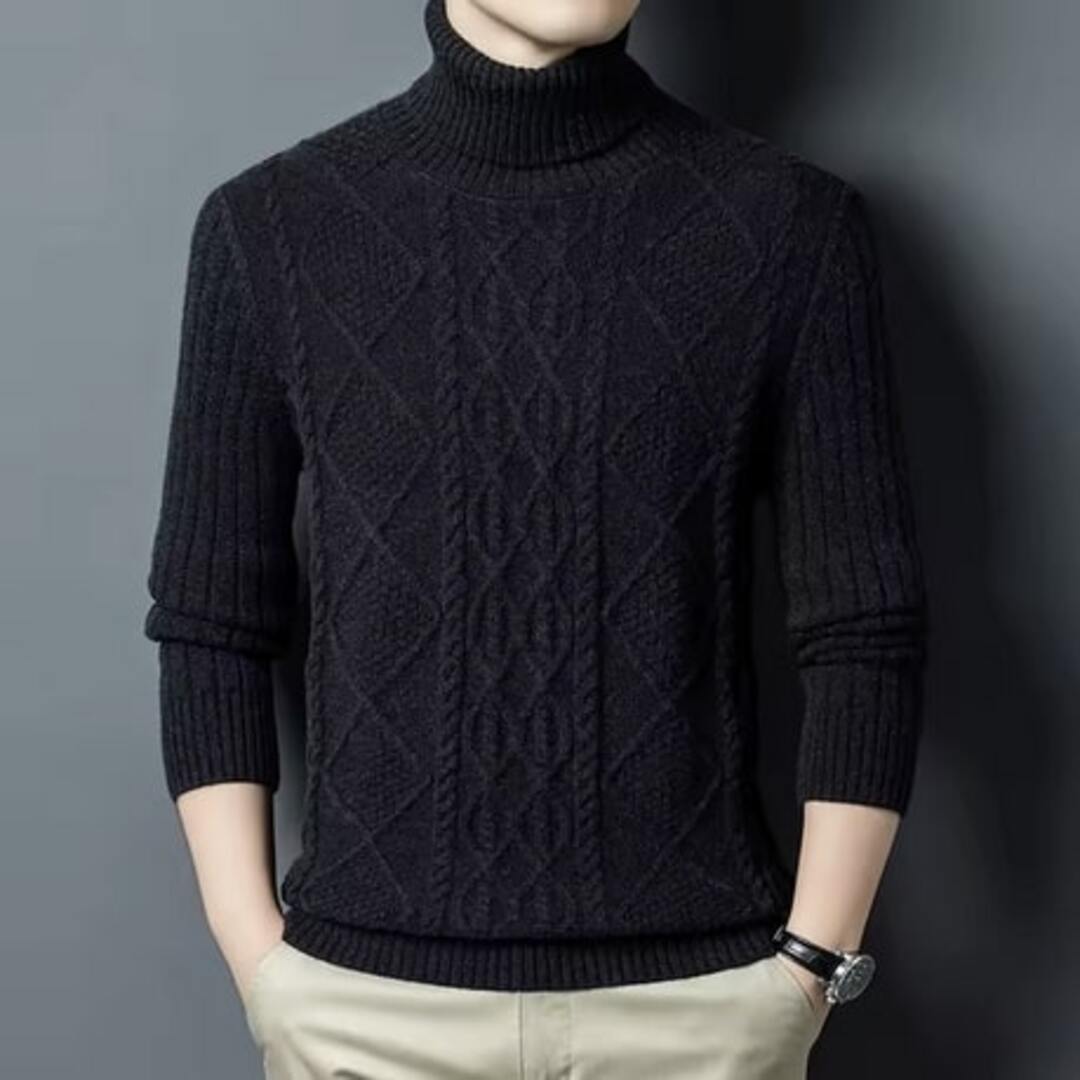 Onyx Cable Turtleneck