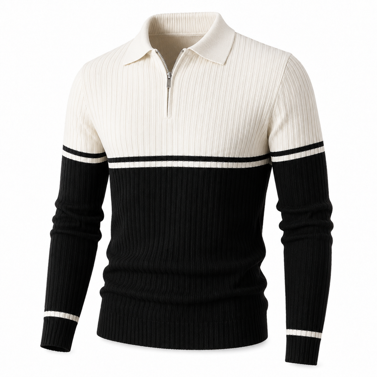 NoirEdge Knit Polo