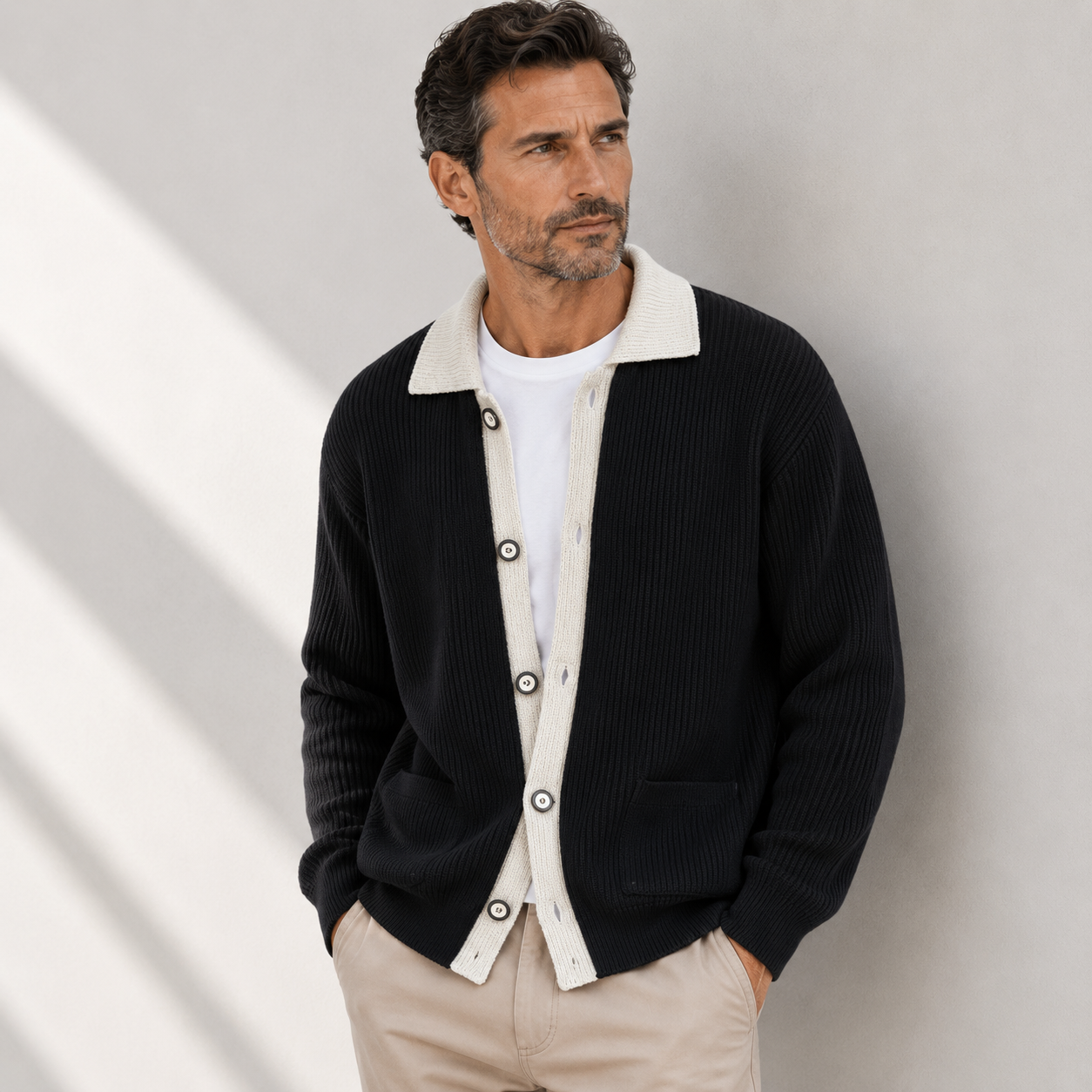 Midnight Contrast Cardigan