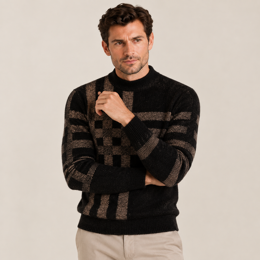 OnyxGrid Knit Sweater