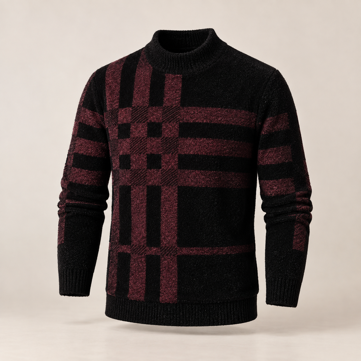 OnyxGrid Knit Sweater