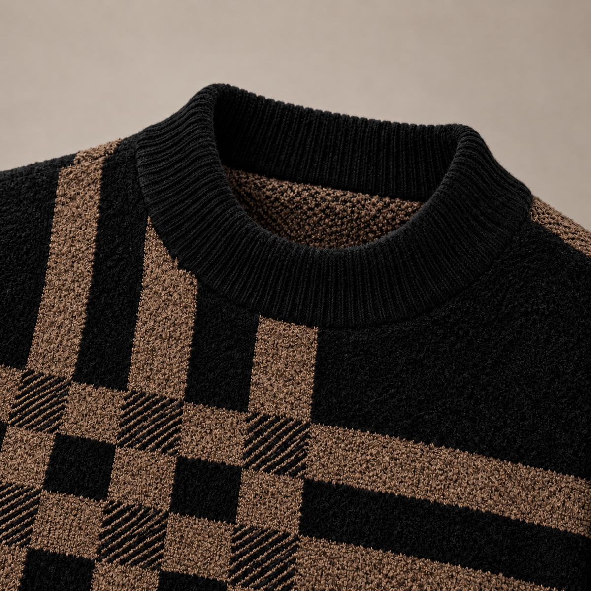 OnyxGrid Knit Sweater