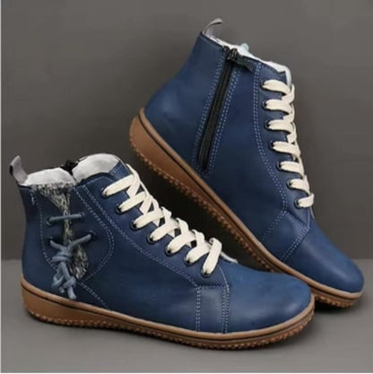 Indigo Leather Sneakers