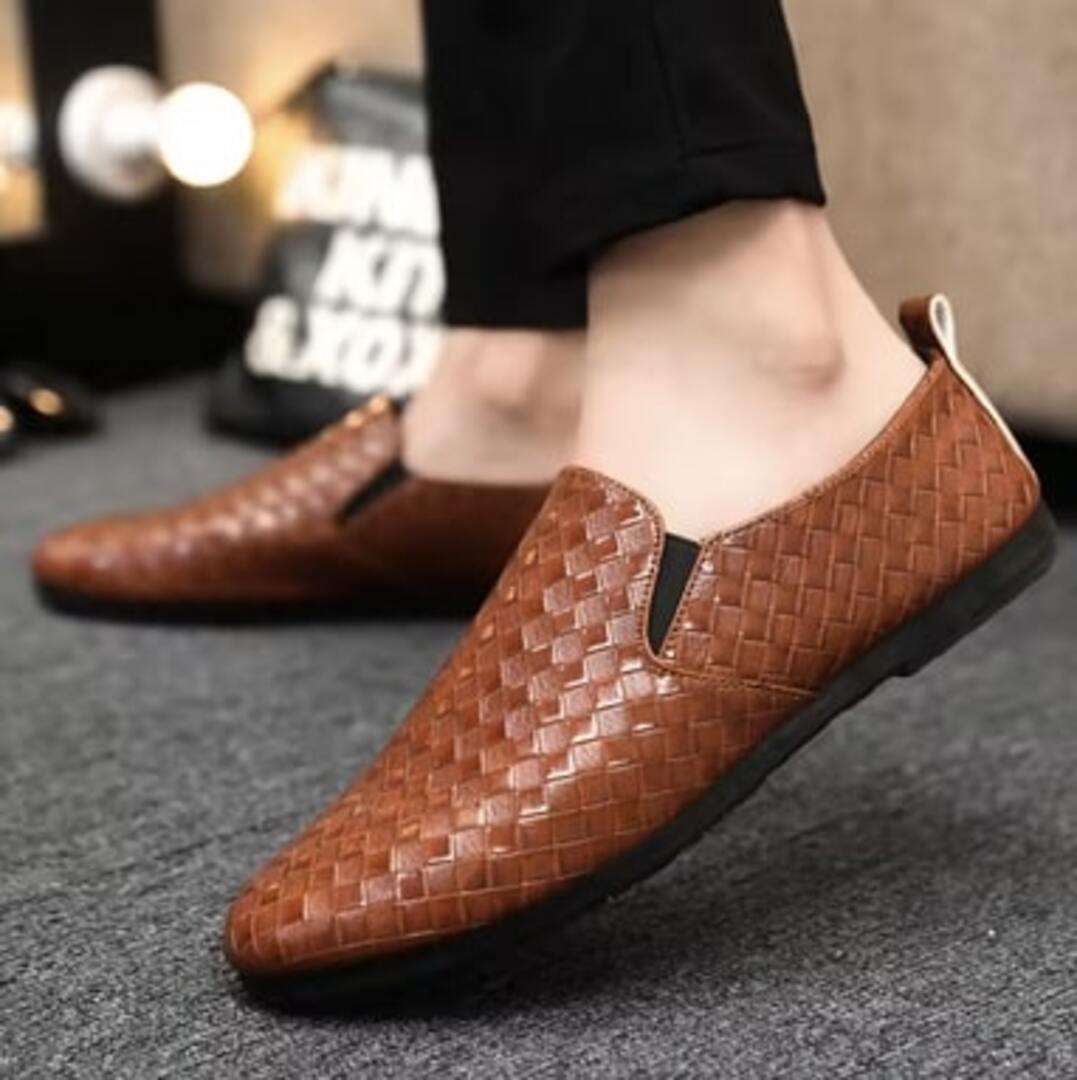 Lattice Leather Loafers