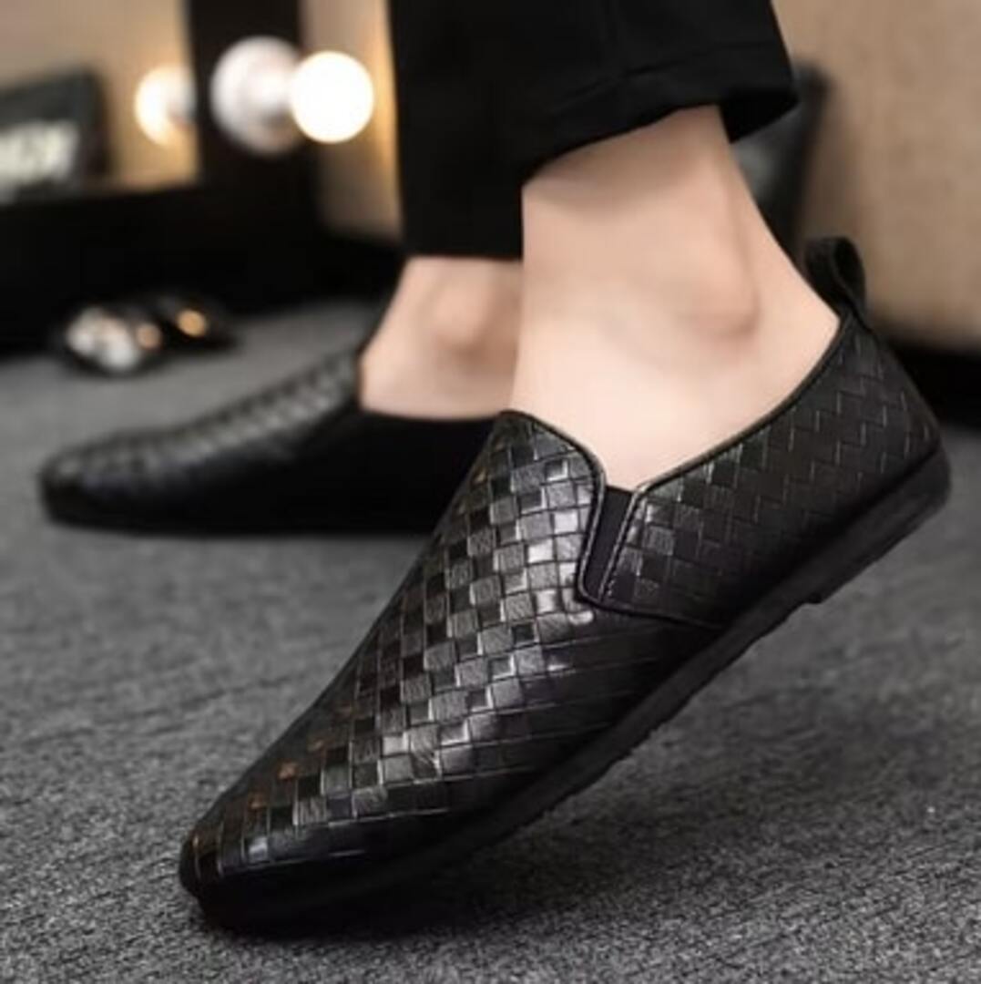 Lattice Leather Loafers