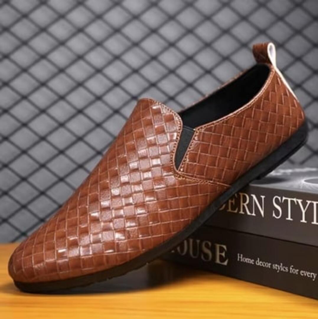 Lattice Leather Loafers