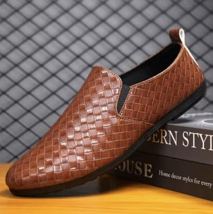 Lattice Leather Loafers