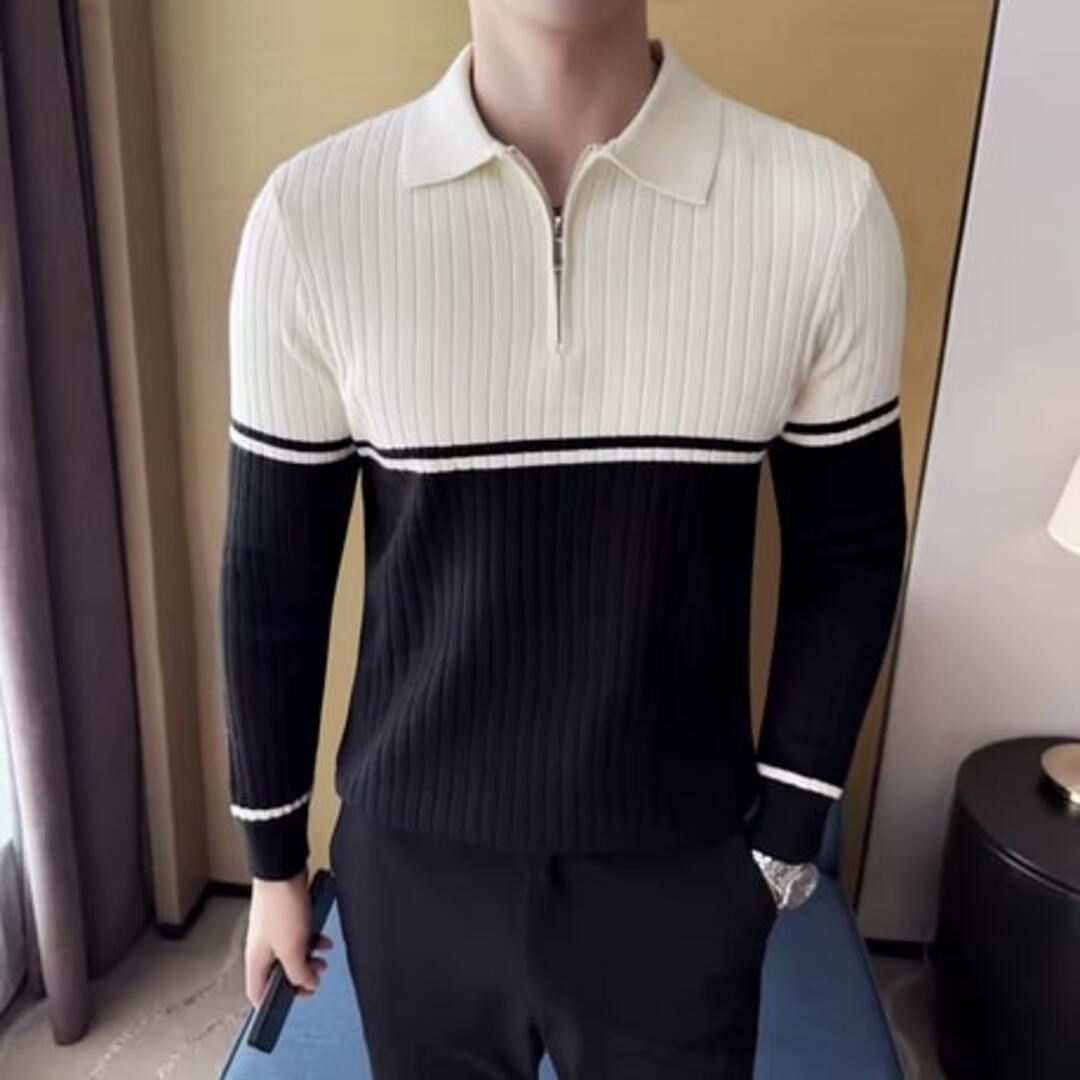 NoirEdge Knit Polo