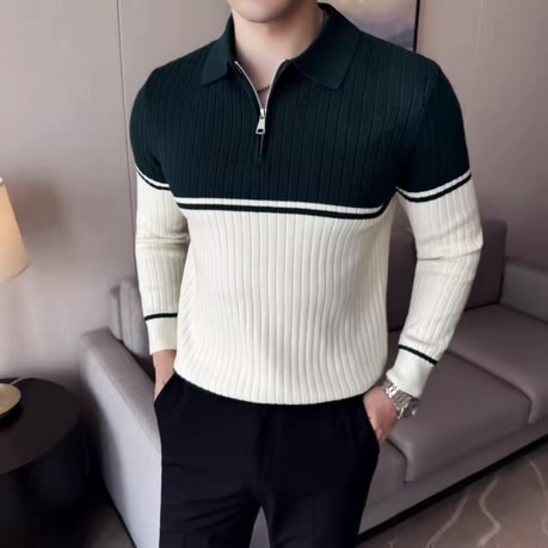 NoirEdge Knit Polo