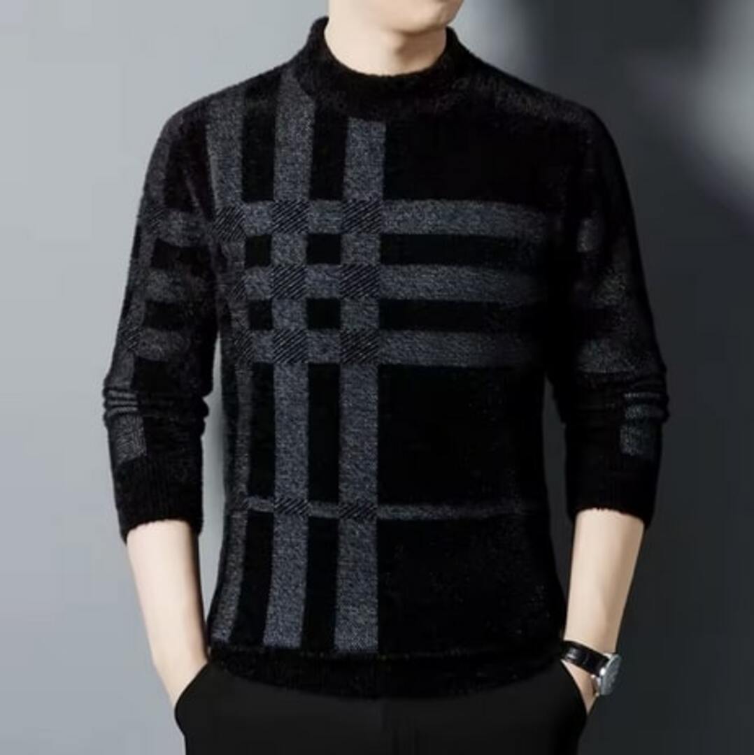 OnyxGrid Knit Sweater