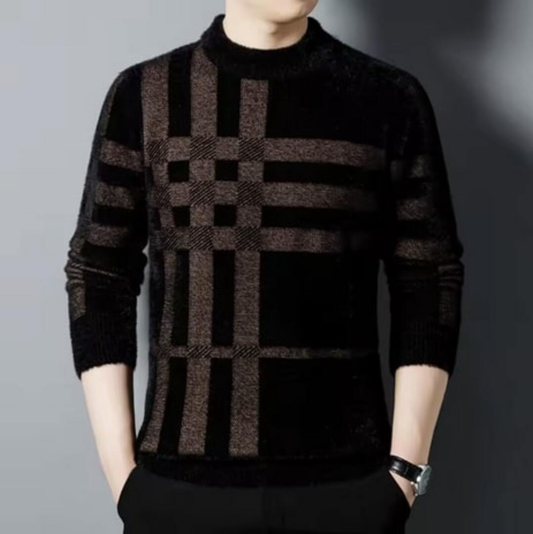 OnyxGrid Knit Sweater